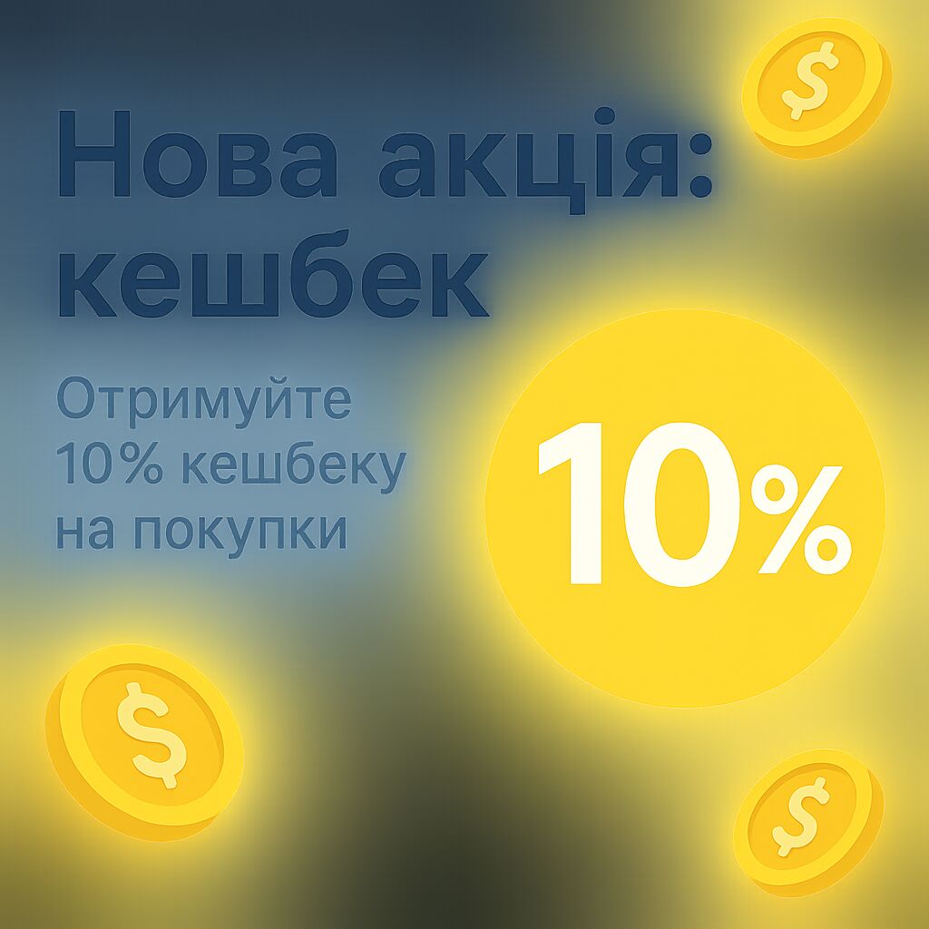 Приклад повідомлення про нову акцію кешбеку